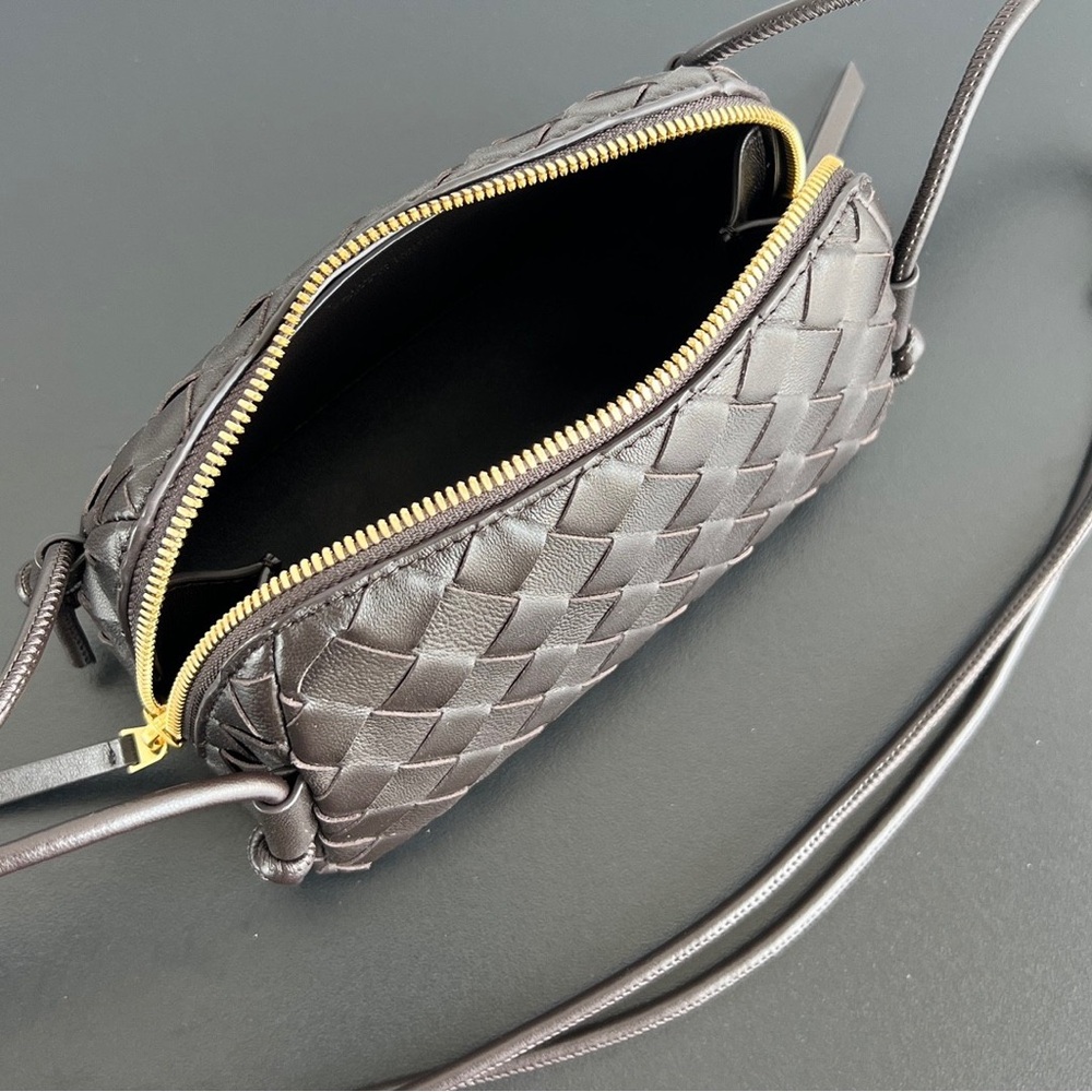 Bottega Veneta Mini Woven Leather Crossbody - Picture 5 of 8